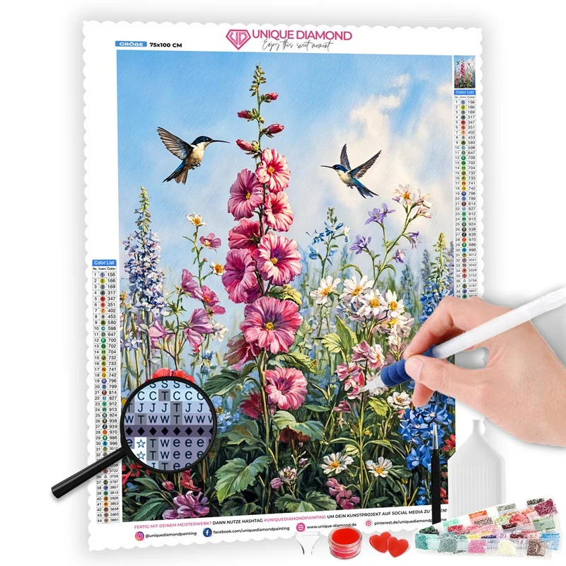 5D Diamond Painting – Der Tanz der Kolibris