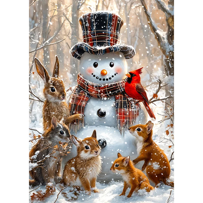 5D Diamond Painting – Der Winterfreund