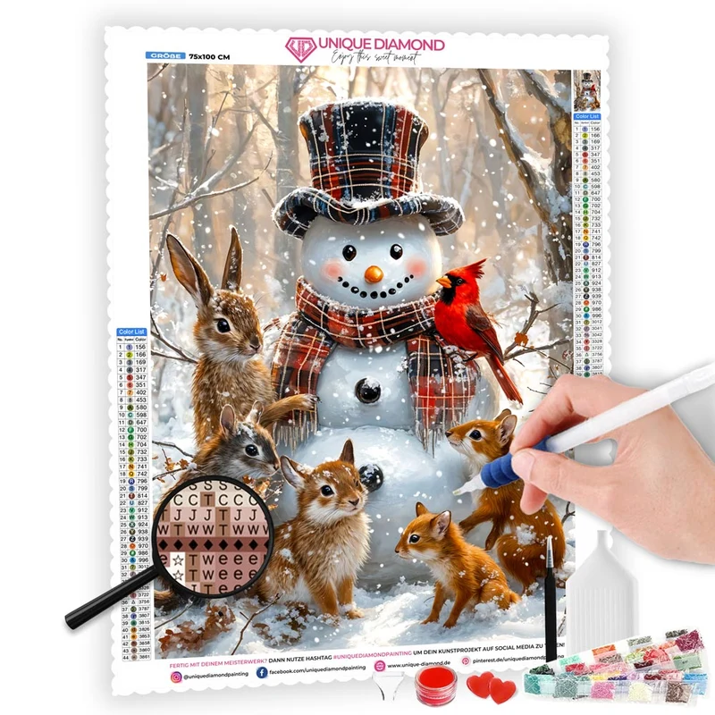 5D Diamond Painting – Der Winterfreund