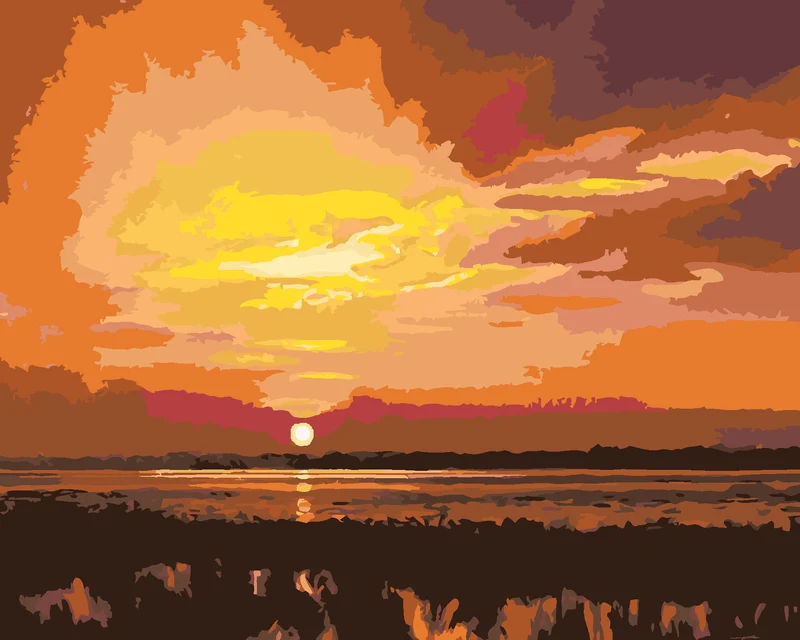 Diamond painting - SONNENUNTERGANG 2 (D. RUSTY RUST)