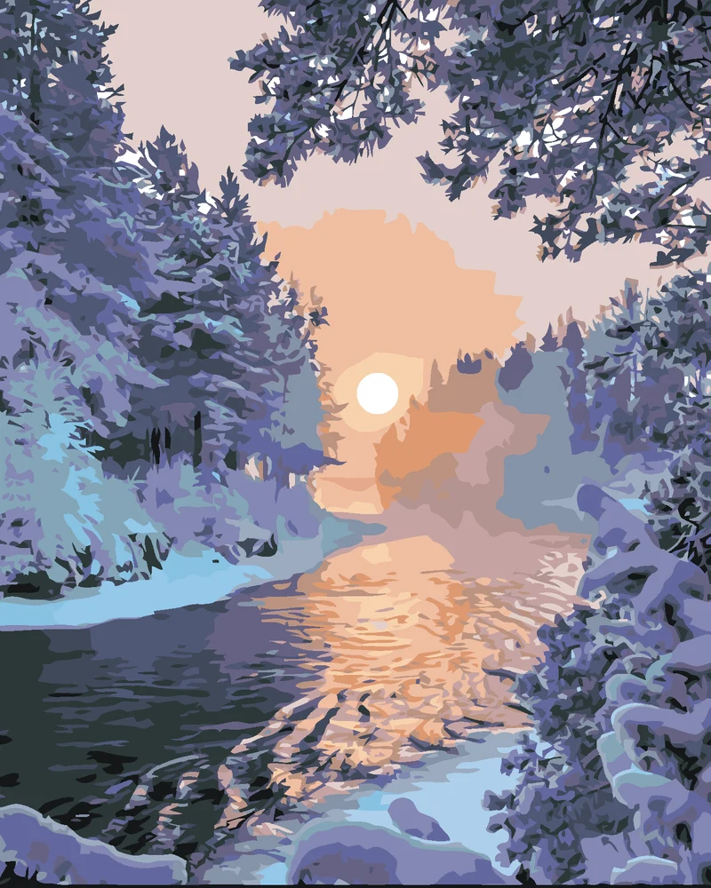 Diamond painting - GEFRORENER FLUSS
