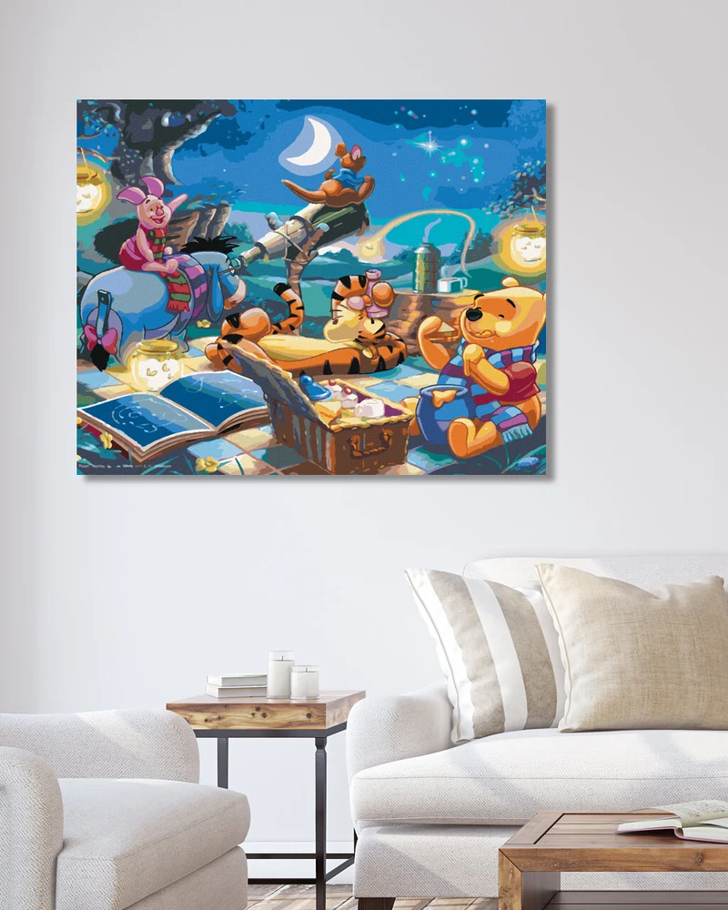 Diamond painting - WINNIE PUUH UND SEINE FREUNDE BEOBACHTEN DIE STERNE