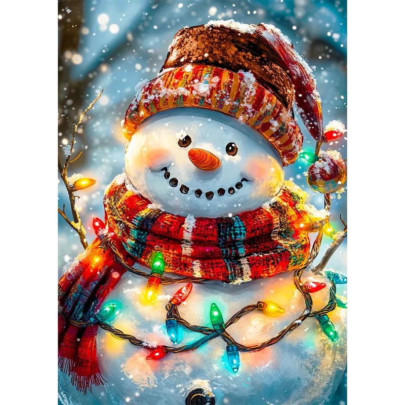 5D Diamond Painting – Leuchtender Schneemann