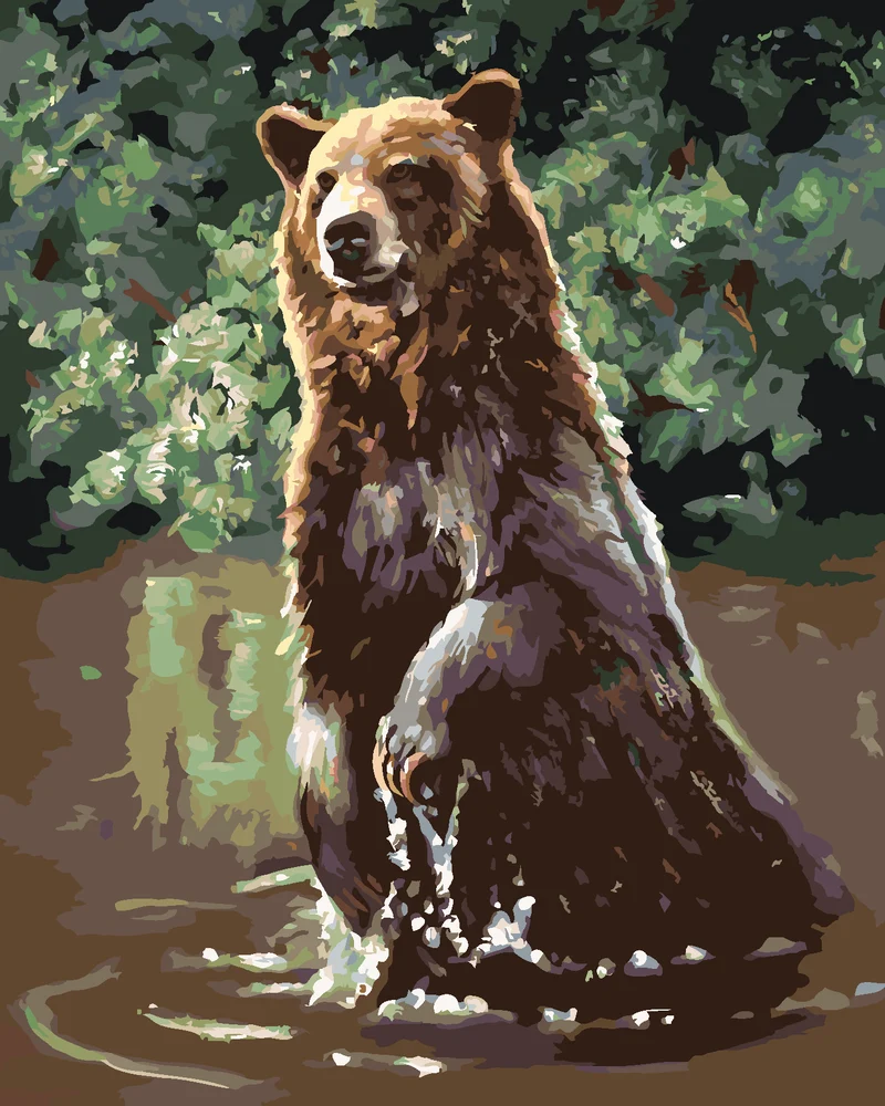 Diamond painting - BÄR IM WASSER (D. RUSTY RUST)