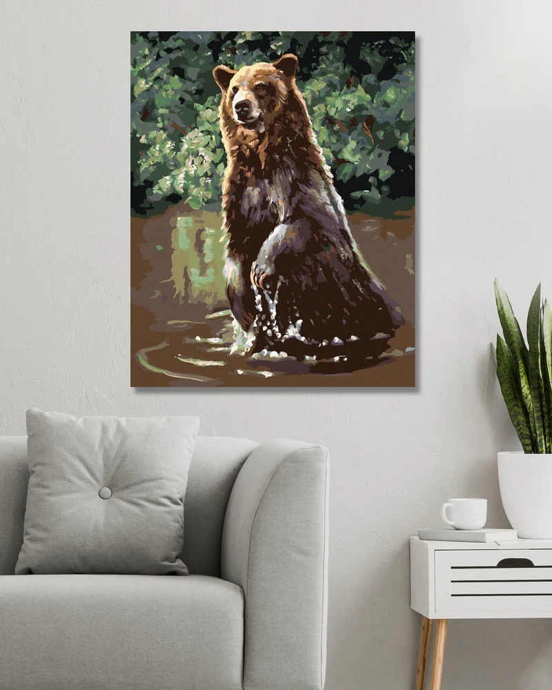 Diamond painting - BÄR IM WASSER (D. RUSTY RUST)