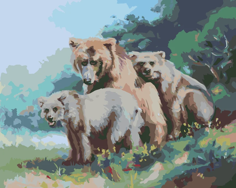 Diamond painting - BÄRENFAMILIE (D. RUSTY RUST)