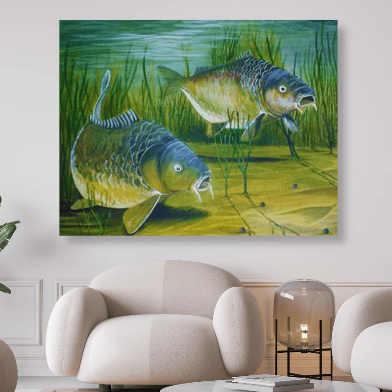 Zwei Karpfen - 5D DIY Diamond Painting