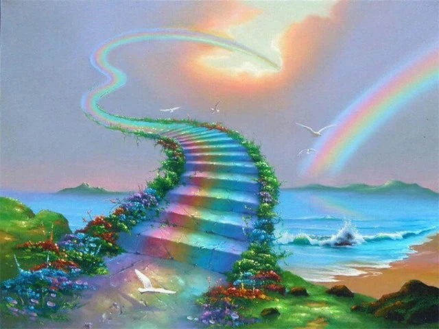 Regenbogentreppe in den Himmel - 5D DIY Diamond Painting