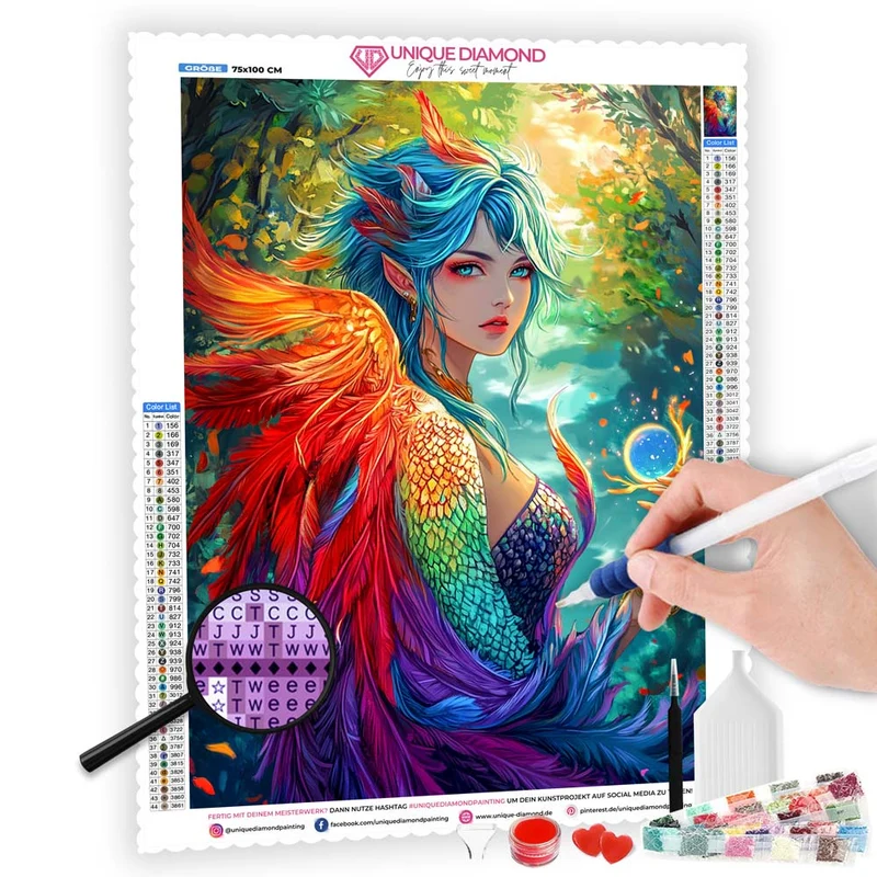 5D Diamond Painting – Celestias Flügelzauber
