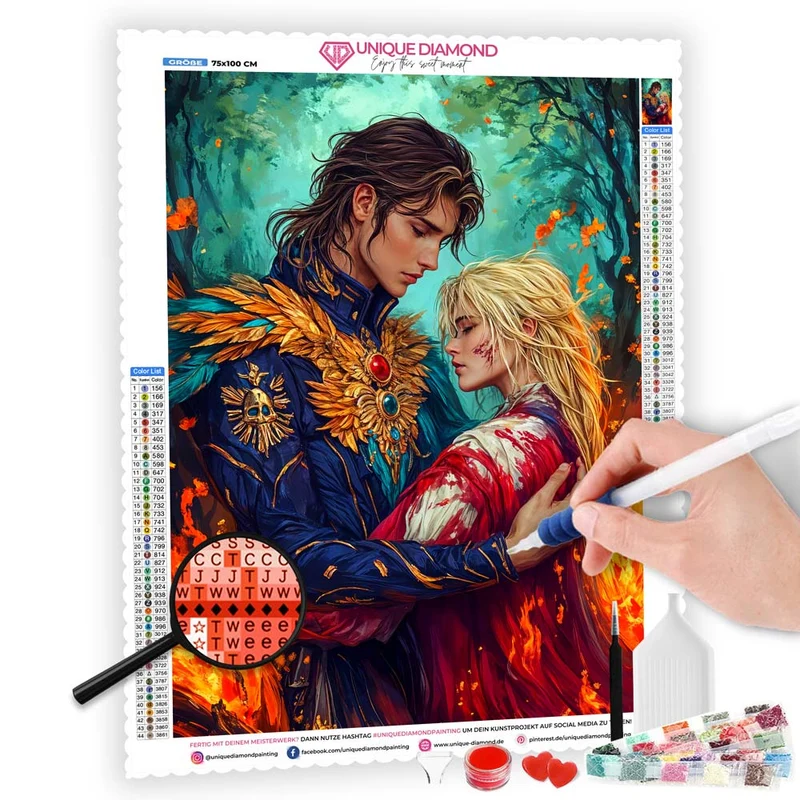 5D Diamond Painting – Vereint im Feuer