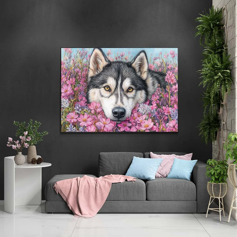 5D Diamond Painting – Blütenzauber mit Luna