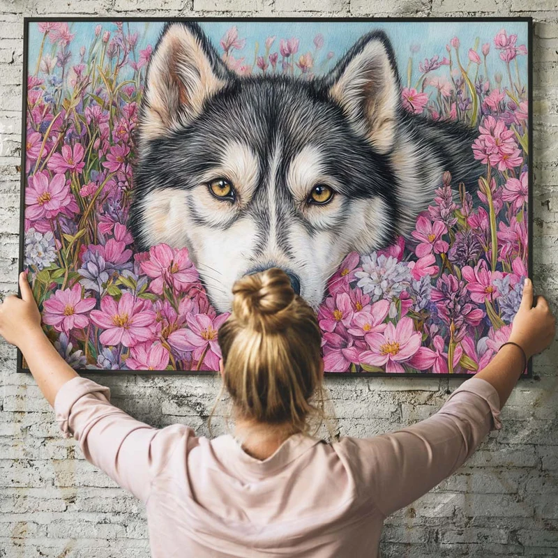 5D Diamond Painting – Blütenzauber mit Luna