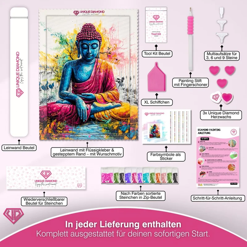 5D Diamond Painting – Buddhas Farbenpracht