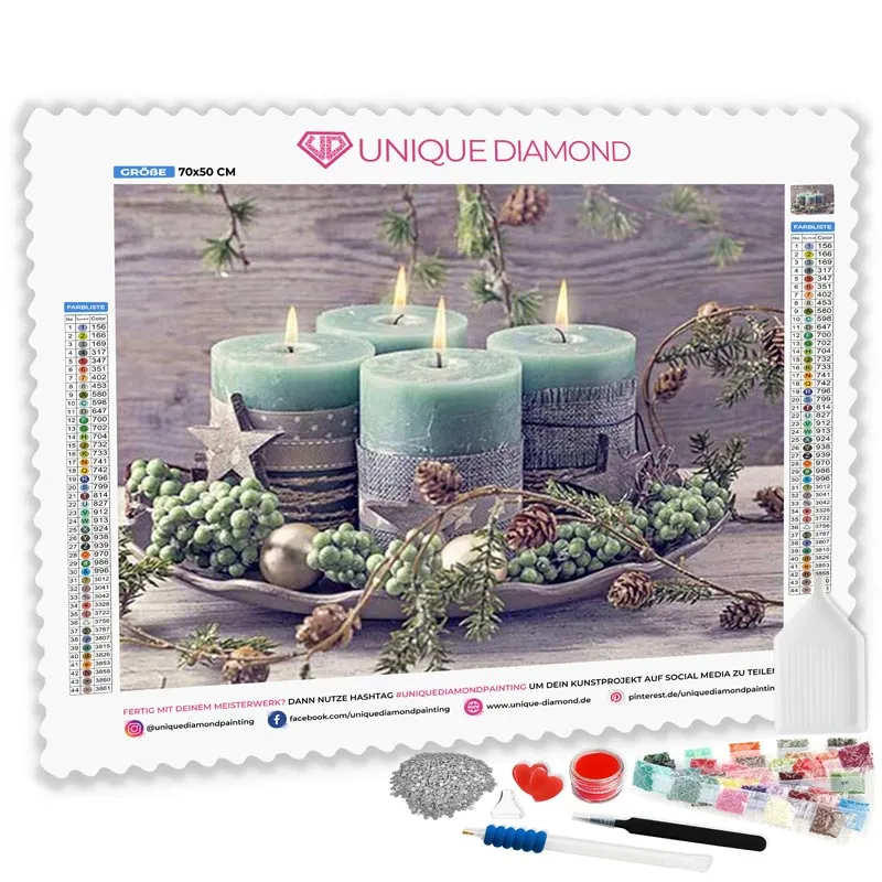 5D Diamond Painting – Adventskranz