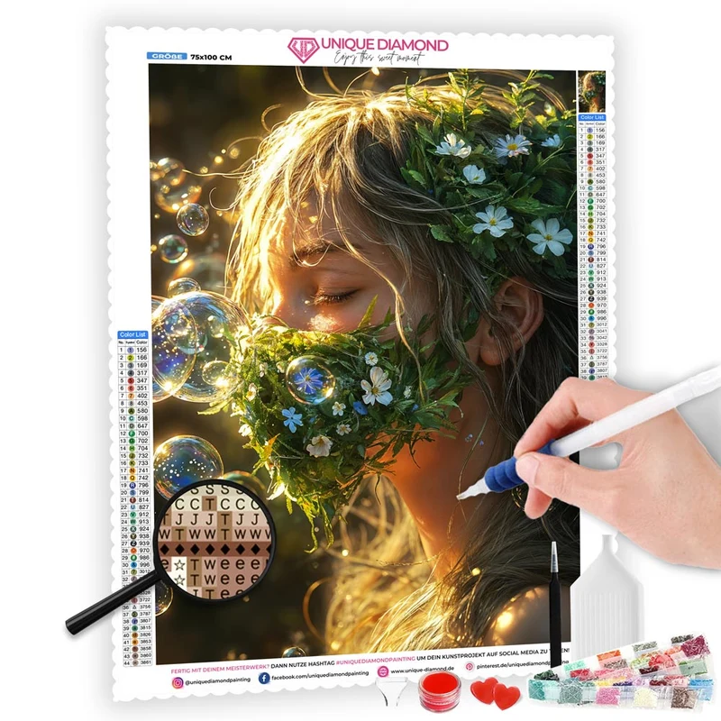 5D Diamond Painting – Natürliche Eleganz im Sonnenlicht
