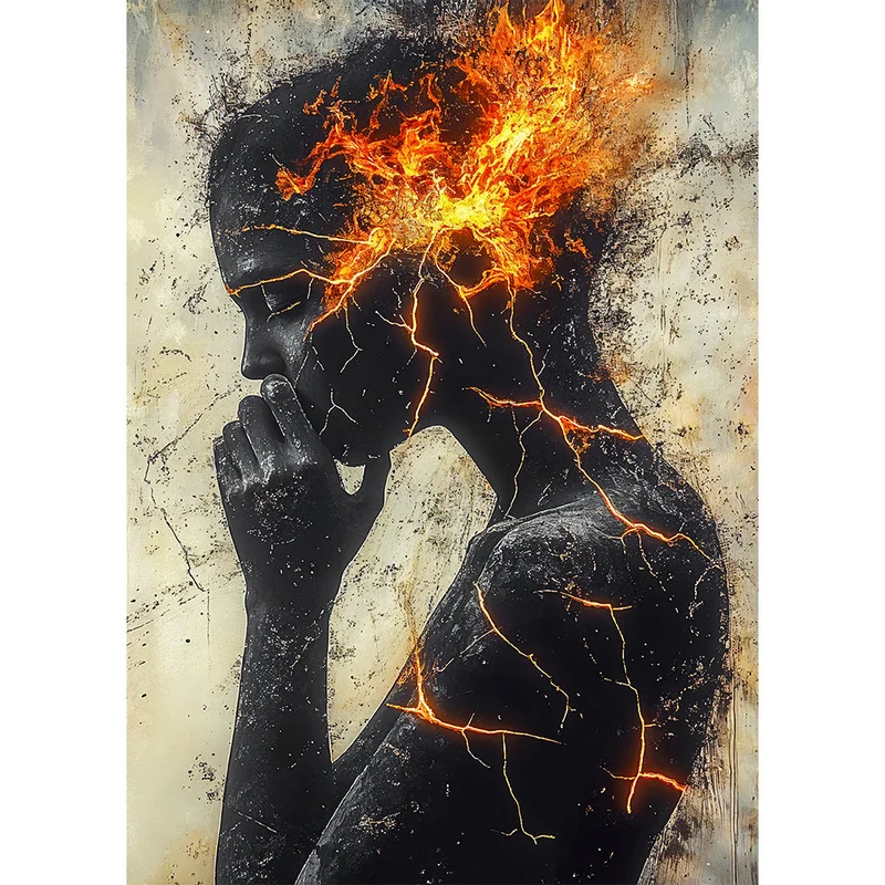 5D Diamond Painting – Feurige Gedanken der Menschlichkeit