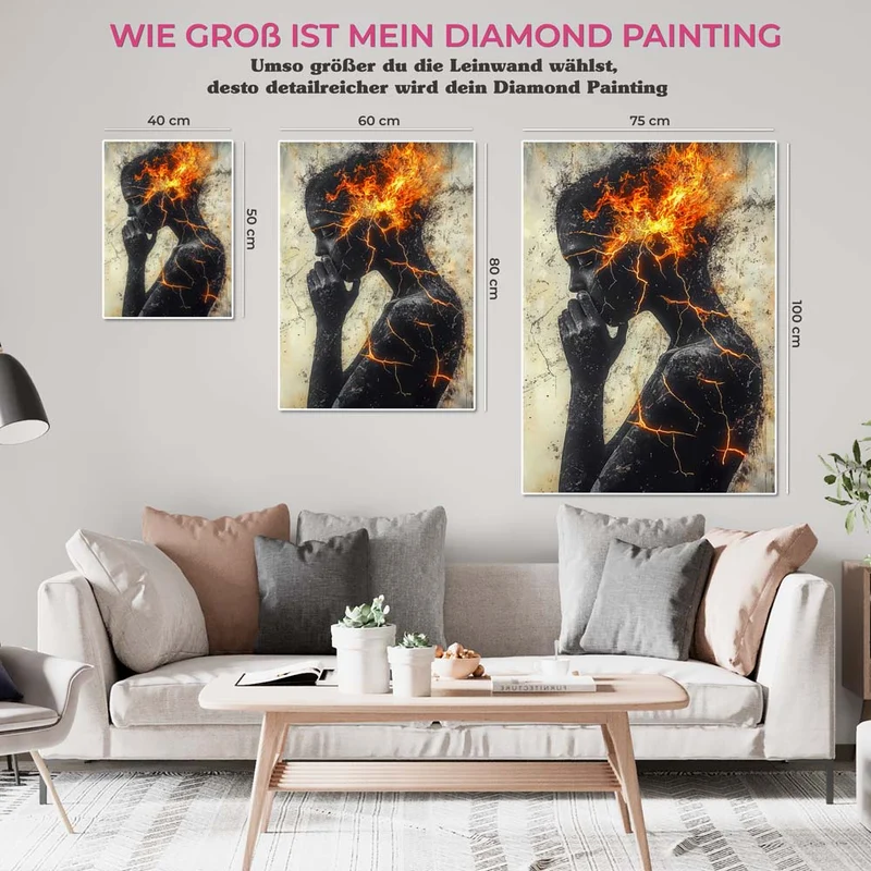5D Diamond Painting – Feurige Gedanken der Menschlichkeit