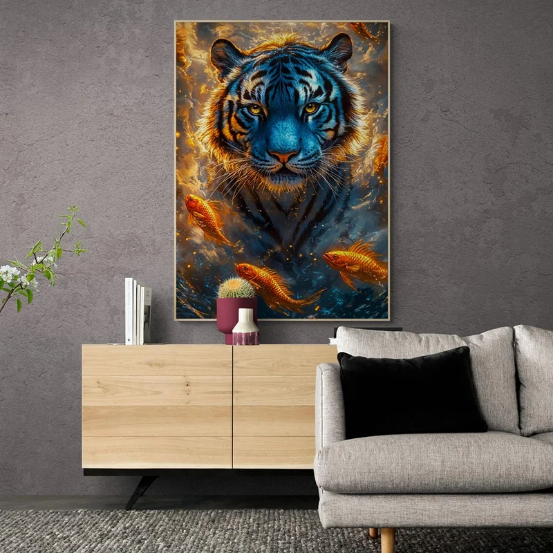 5D Diamond Painting – Der mystische Tiger des Meeres