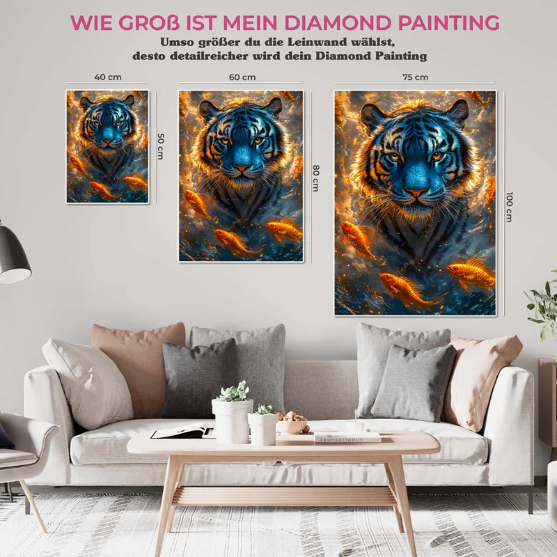 5D Diamond Painting – Der mystische Tiger des Meeres