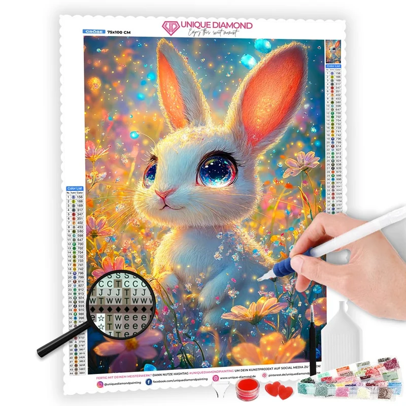 5D Diamond Painting – Der magische Hasenblick