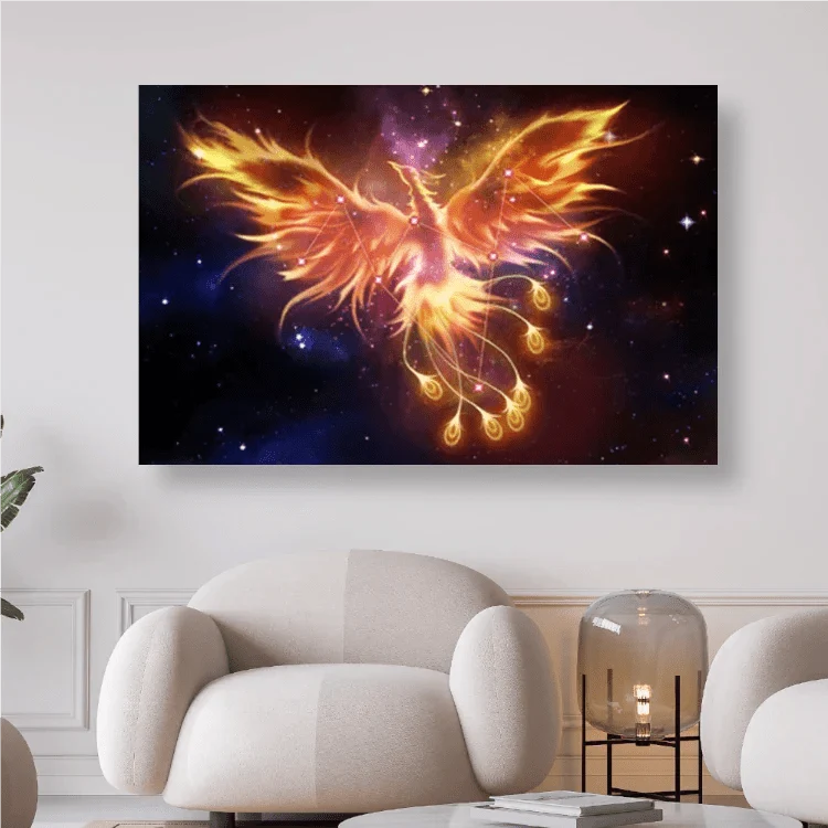 Feuervogel Phoenix mit Sternbild - 5D DIY Diamond Painting