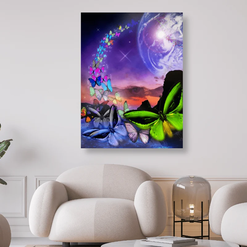 Schmetterling in vielen Farben - 5D DIY Diamond Painting