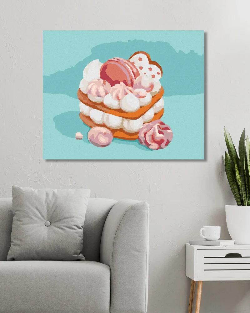 Diamond painting - DESSERT MIT MARSHMALLOW (MYROSLAVA WOLOSCHUK)