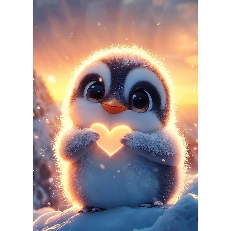 5D Diamond Painting – Herz des Pinguins