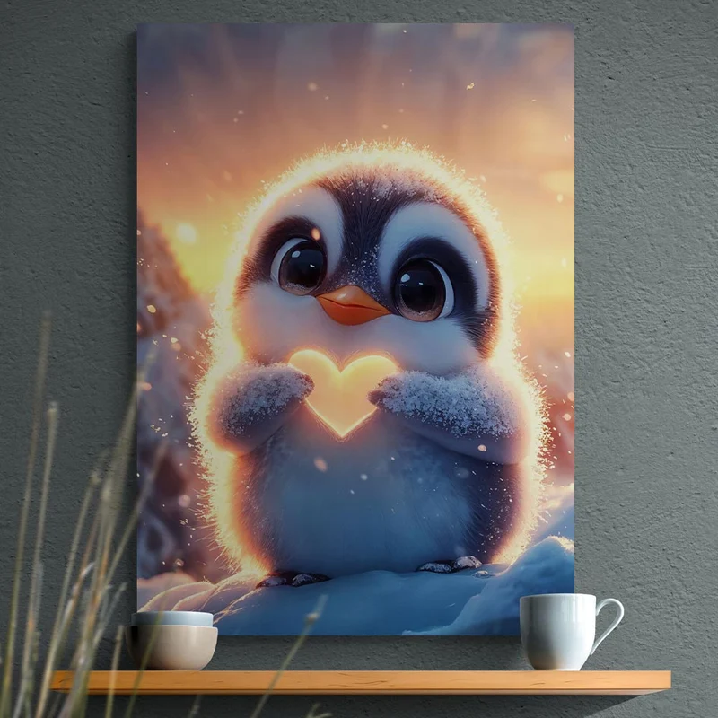 5D Diamond Painting – Herz des Pinguins
