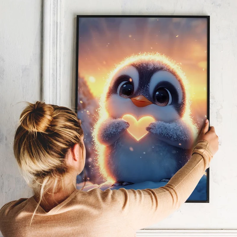 5D Diamond Painting – Herz des Pinguins
