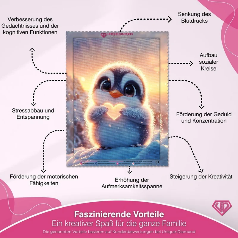 5D Diamond Painting – Herz des Pinguins