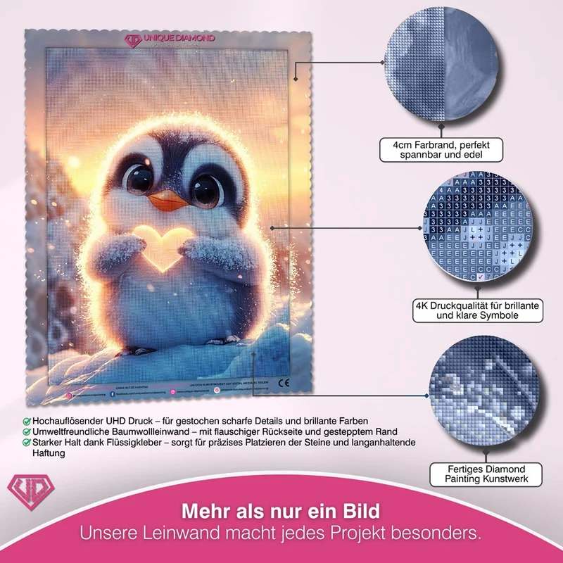 5D Diamond Painting – Herz des Pinguins