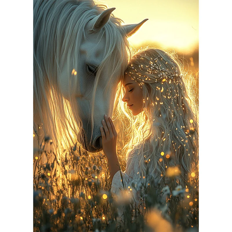 5D Diamond Painting – Lichtspiel der Freundschaft