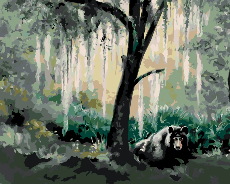 Diamond painting - BÄR IM WALD (D. RUSTY RUST)