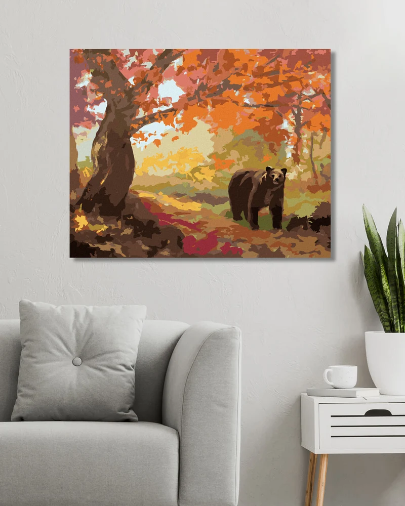 Diamond painting - BÄR IM HERBSTWALD (D. RUSTY RUST)