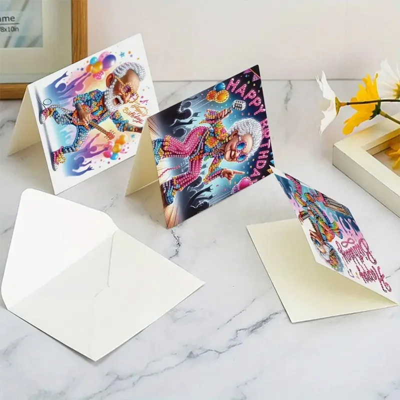 5D Diamond Painting Grußkarten – Rockenden Senioren