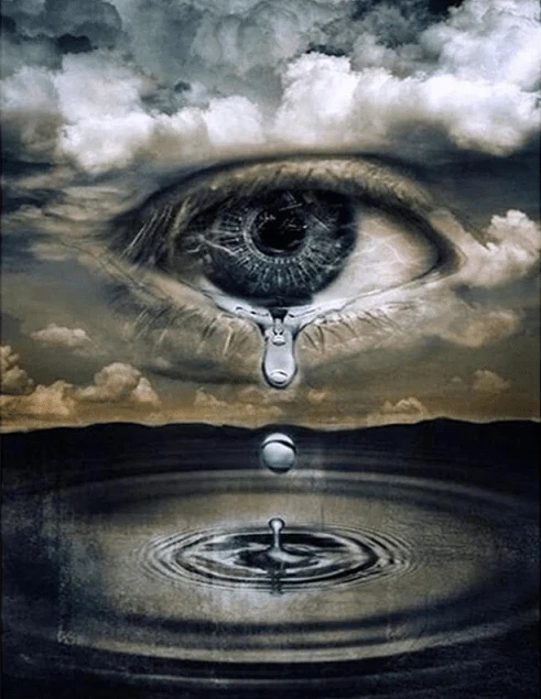 Trauriges Auge das weint - 5D DIY Diamond Painting
