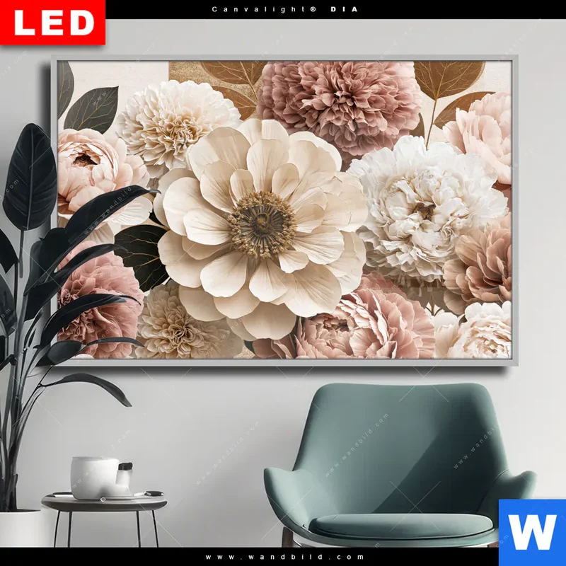 Wechselmotiv Acrylglas Canvalight® DIA | Rosé Garden | Querformat