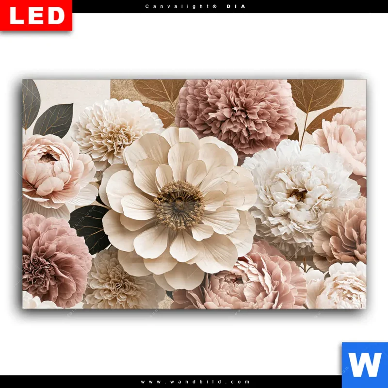 Wechselmotiv Acrylglas Canvalight® DIA | Rosé Garden | Querformat