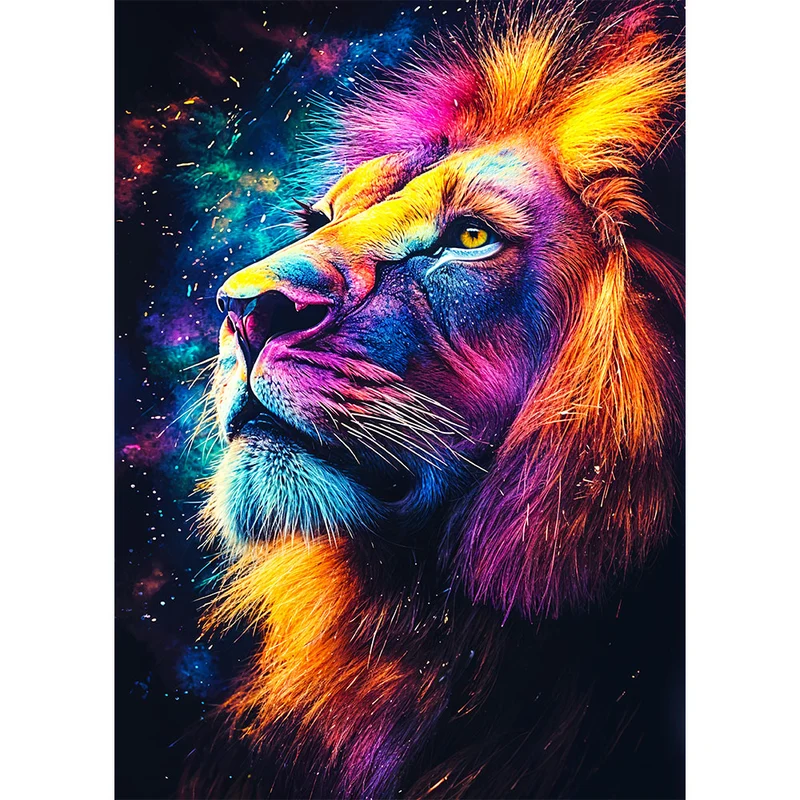 5D Diamond Painting – Astrale Majestät des Löwen
