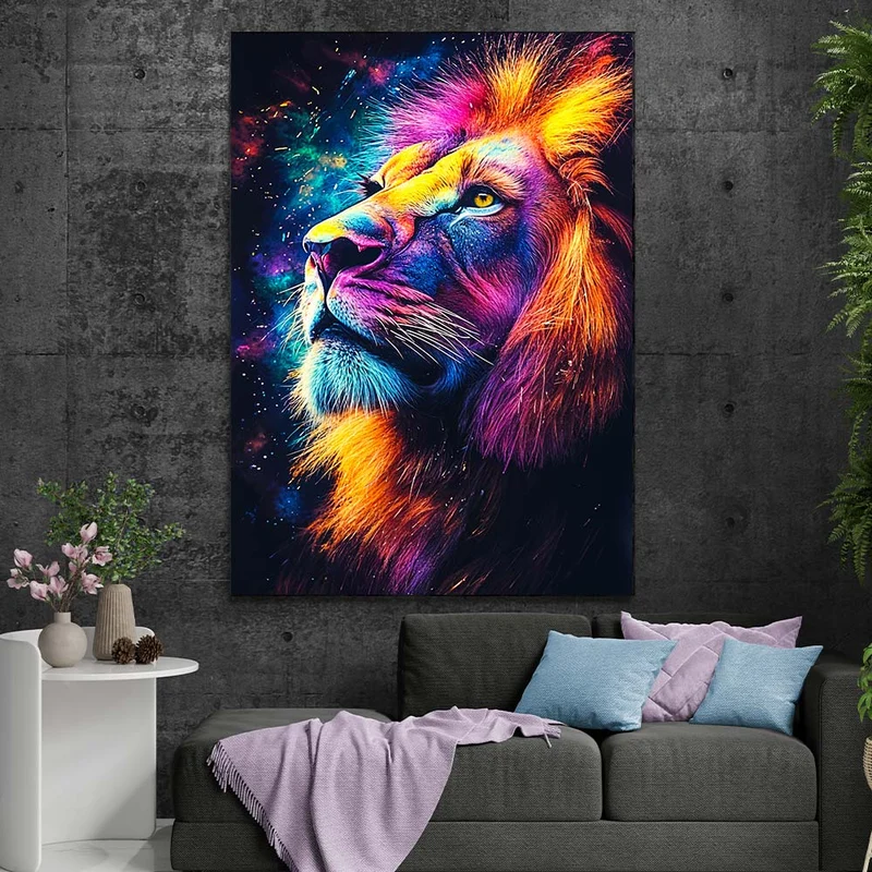 5D Diamond Painting – Astrale Majestät des Löwen