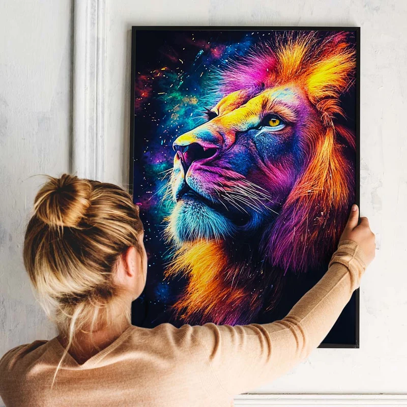 5D Diamond Painting – Astrale Majestät des Löwen