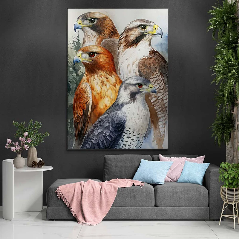 5D Diamond Painting - Stolze Falken