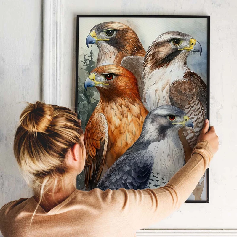 5D Diamond Painting - Stolze Falken