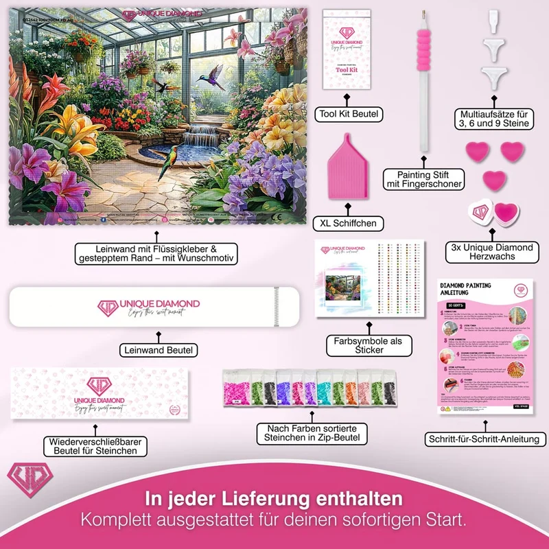 5D Diamond Painting – Das Paradies des Kolibris