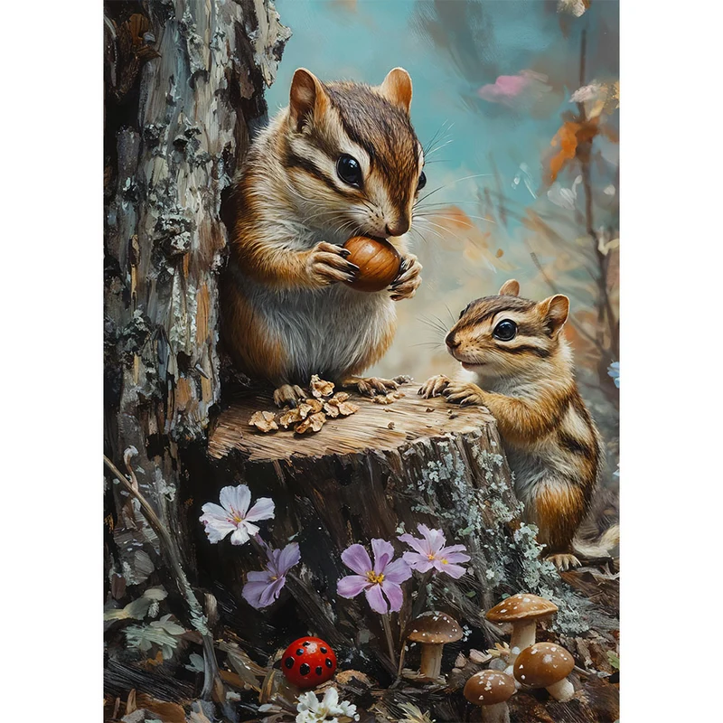 5D Diamond Painting – Die Waldfreunde