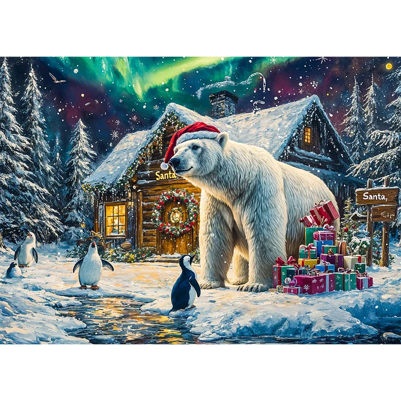 5D Diamond Painting – Der Weihnachtsbär