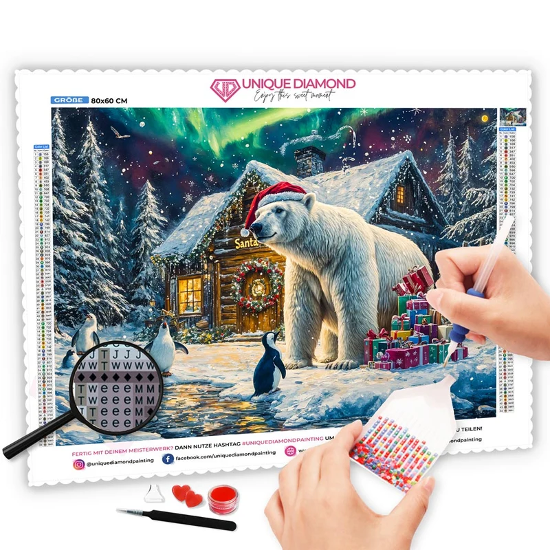 5D Diamond Painting – Der Weihnachtsbär