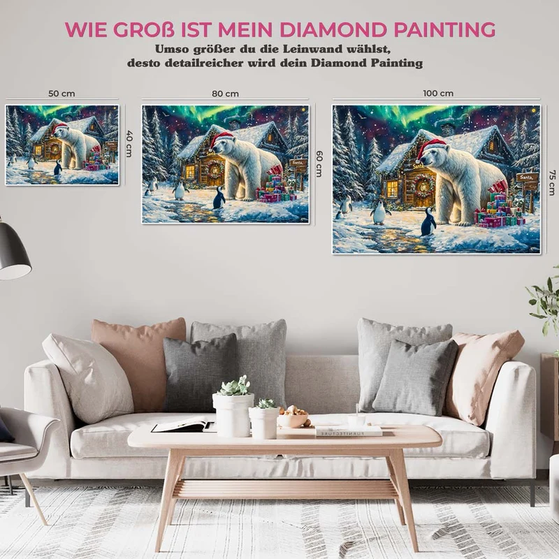5D Diamond Painting – Der Weihnachtsbär