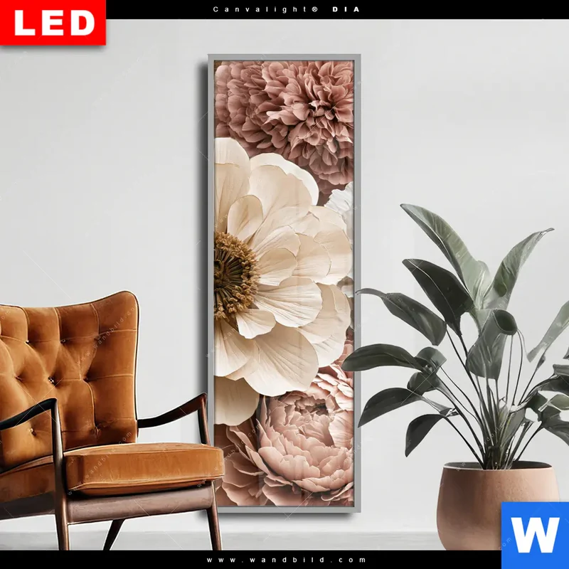 Wechselmotiv Acrylglas Canvalight® DIA | Rosé Garden | Schmal